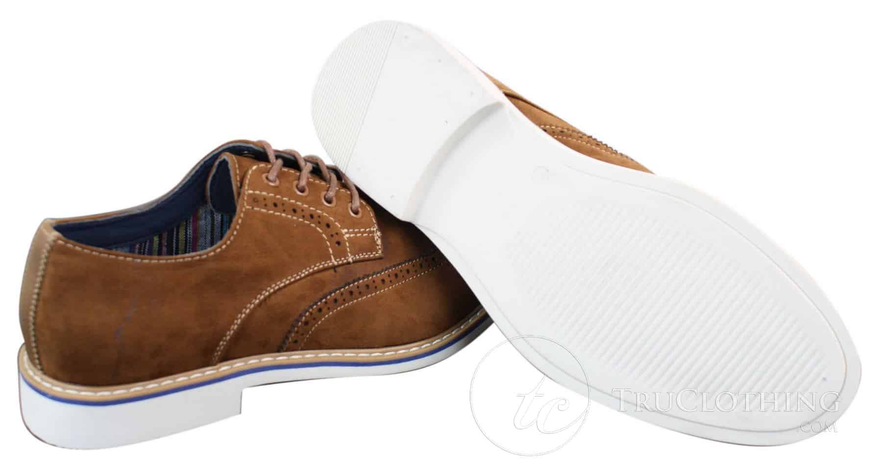 Elong EL0635 - Sapatos Brogue Masculinos Elegantes em Camurça e Couro Nobuck para um Estilo Casual Elegante