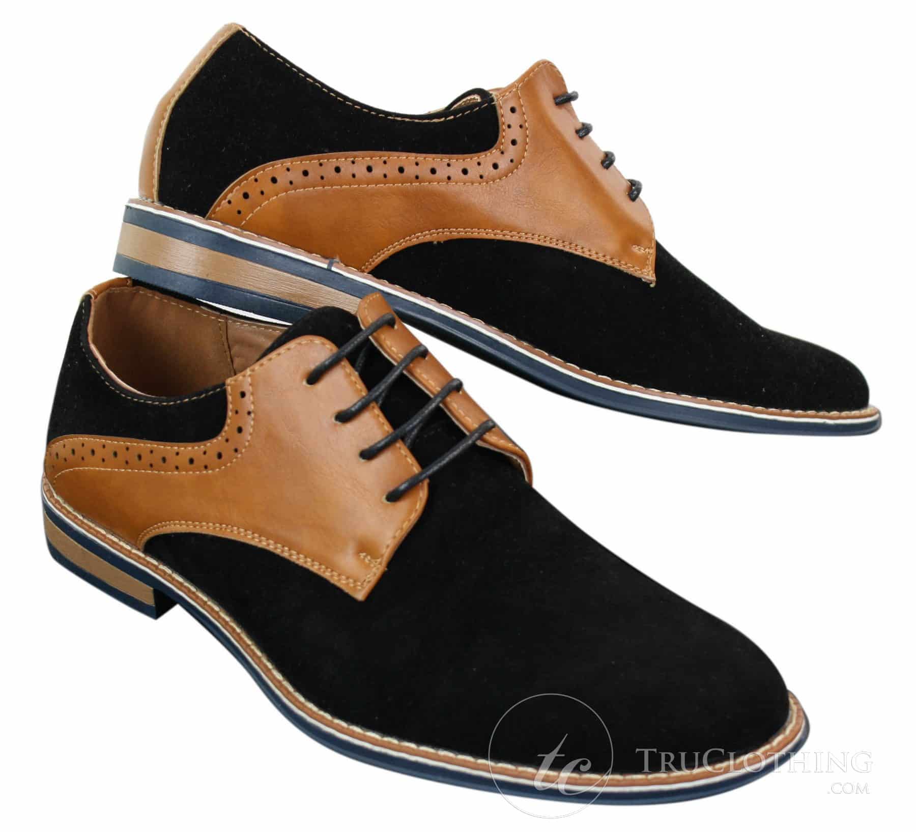 Elong K23 - Sapato Masculino de Camurça com Cadarço, Estilo Casual Elegante, em Couro Sintético Marrom Claro, com Bico Redondo e Ajuste Confortável.