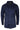Casaco masculino de comprimento médio, leve, elegante e casual, azul marinho.