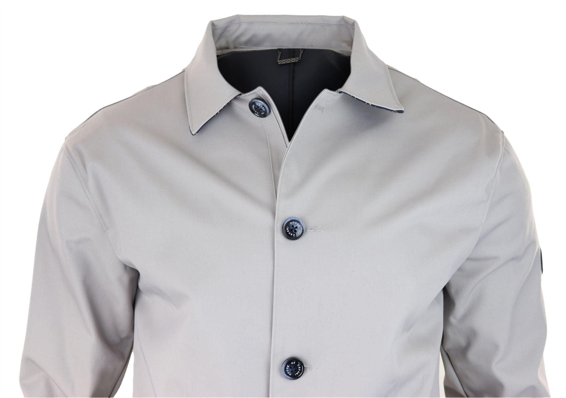Casaco masculino de comprimento médio, leve, elegante e casual, bege pedra.