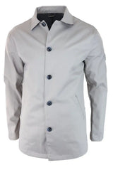 Casaco masculino de comprimento médio, leve, elegante e casual, bege pedra.
