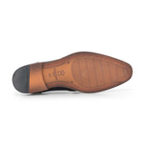 Flynn - Sapatos Brogue Masculinos em Couro Envernizado Preto