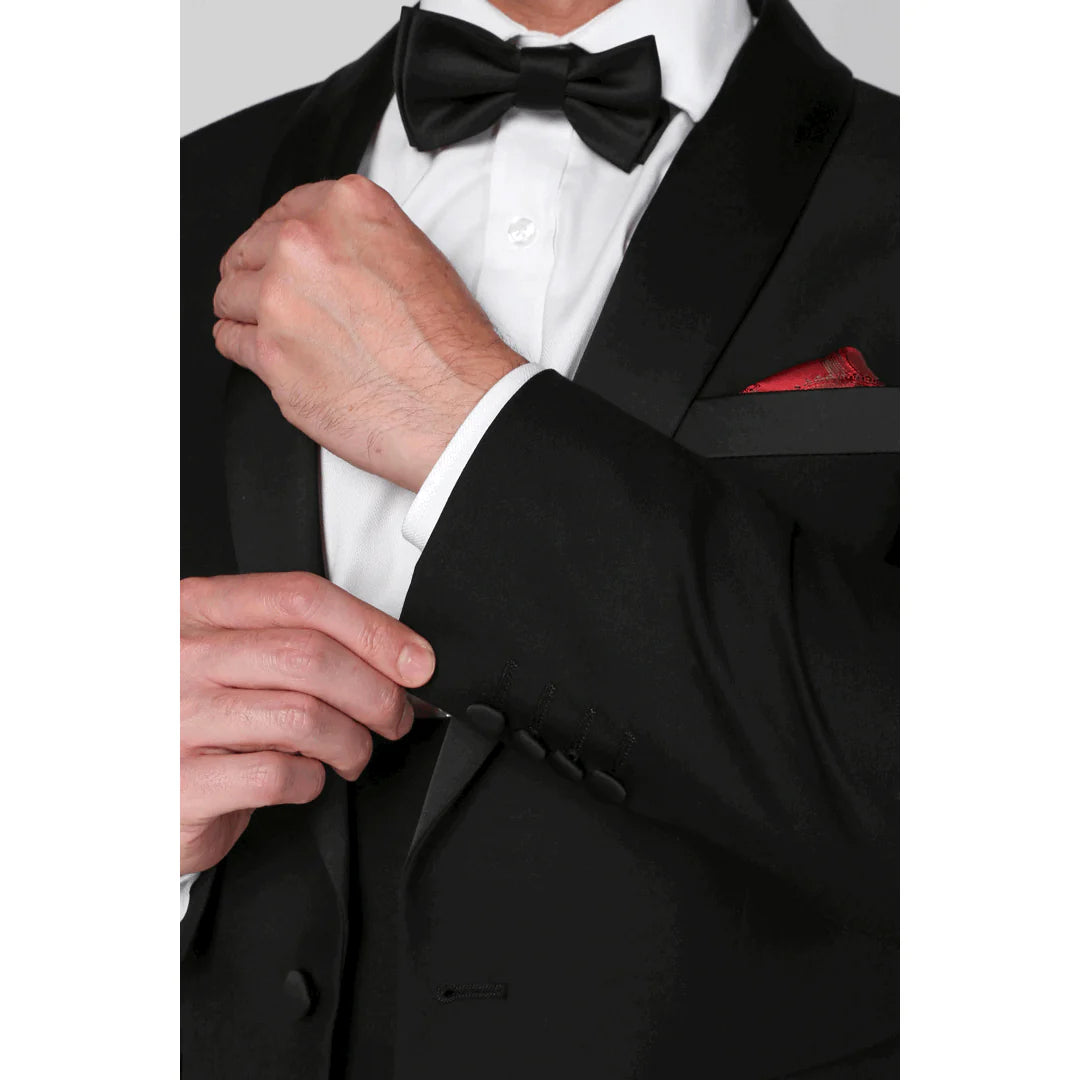 Blazer Ford masculino preto com lapela xale