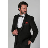 Blazer Ford masculino preto com lapela xale