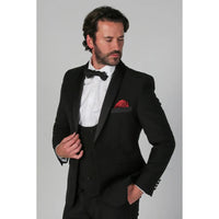 Blazer Ford masculino preto com lapela xale