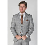 Francis - Blazer masculino xadrez cinza