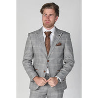 Francis - Blazer masculino xadrez cinza