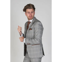 Francis - Blazer masculino xadrez cinza
