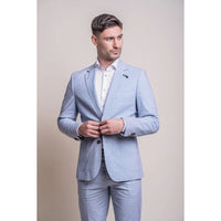 Fredrik - Blazer masculino azul claro para o verão