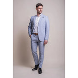 Fredrik - Blazer masculino azul claro para o verão