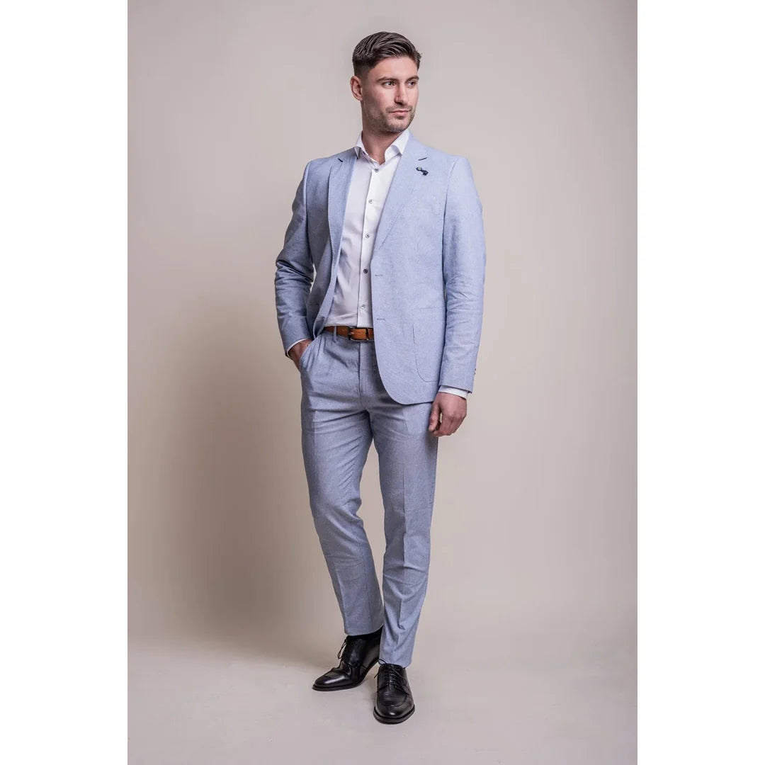 Fredrik - Blazer masculino azul claro para o verão