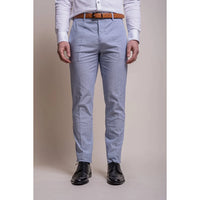 Fredrik - Calças de verão azul-claro masculinas