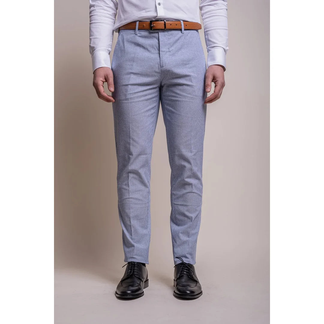 Fredrik - Calças de verão azul-claro masculinas