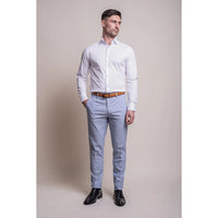 Fredrik - Calças de verão azul-claro masculinas