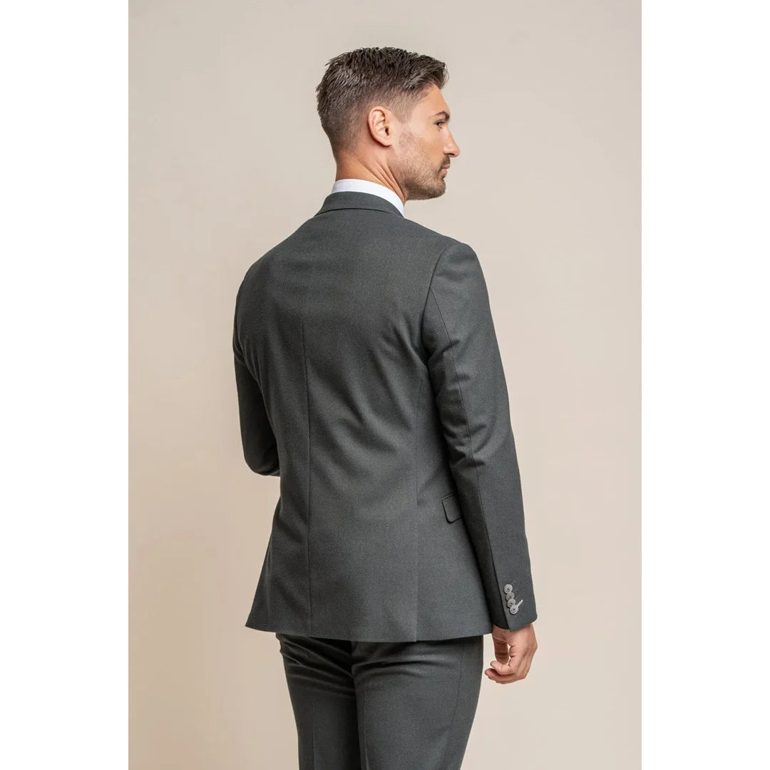 Furious - Blazer formal masculino verde-oliva escuro