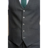 Furious - Colete formal masculino verde-oliva escuro