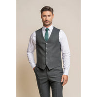 Furious - Colete formal masculino verde-oliva escuro