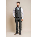 Furious - Colete formal masculino verde-oliva escuro