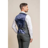 Furious - Colete formal masculino verde-oliva escuro