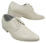 Sapatos masculinos de couro nas cores azul, preto, creme e bege, com design italiano, bico fino e cadarço.