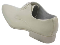 Sapatos masculinos de couro nas cores azul, preto, creme e bege, com design italiano, bico fino e cadarço.