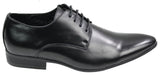 Sapatos masculinos de couro nas cores azul, preto, creme e bege, com design italiano, bico fino e cadarço.