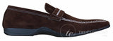 Galax GH052 - Sapato masculino marrom de camurça, estilo casual elegante, tamanhos 5, 6, 7, 8, 9, 10 e 11.