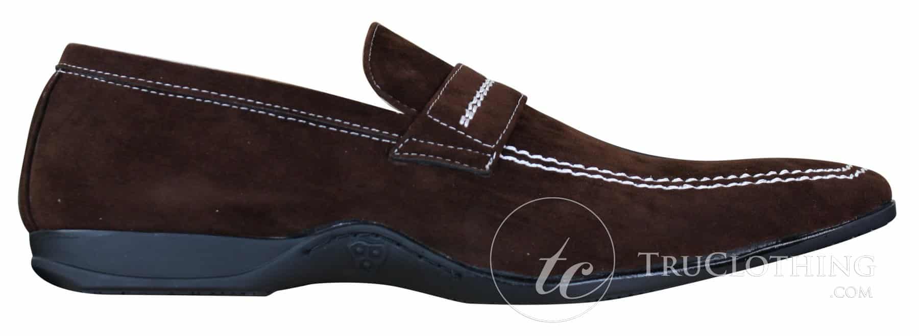 Galax GH052 - Sapato masculino marrom de camurça, estilo casual elegante, tamanhos 5, 6, 7, 8, 9, 10 e 11.