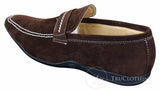 Galax GH052 - Sapato masculino marrom de camurça, estilo casual elegante, tamanhos 5, 6, 7, 8, 9, 10 e 11.