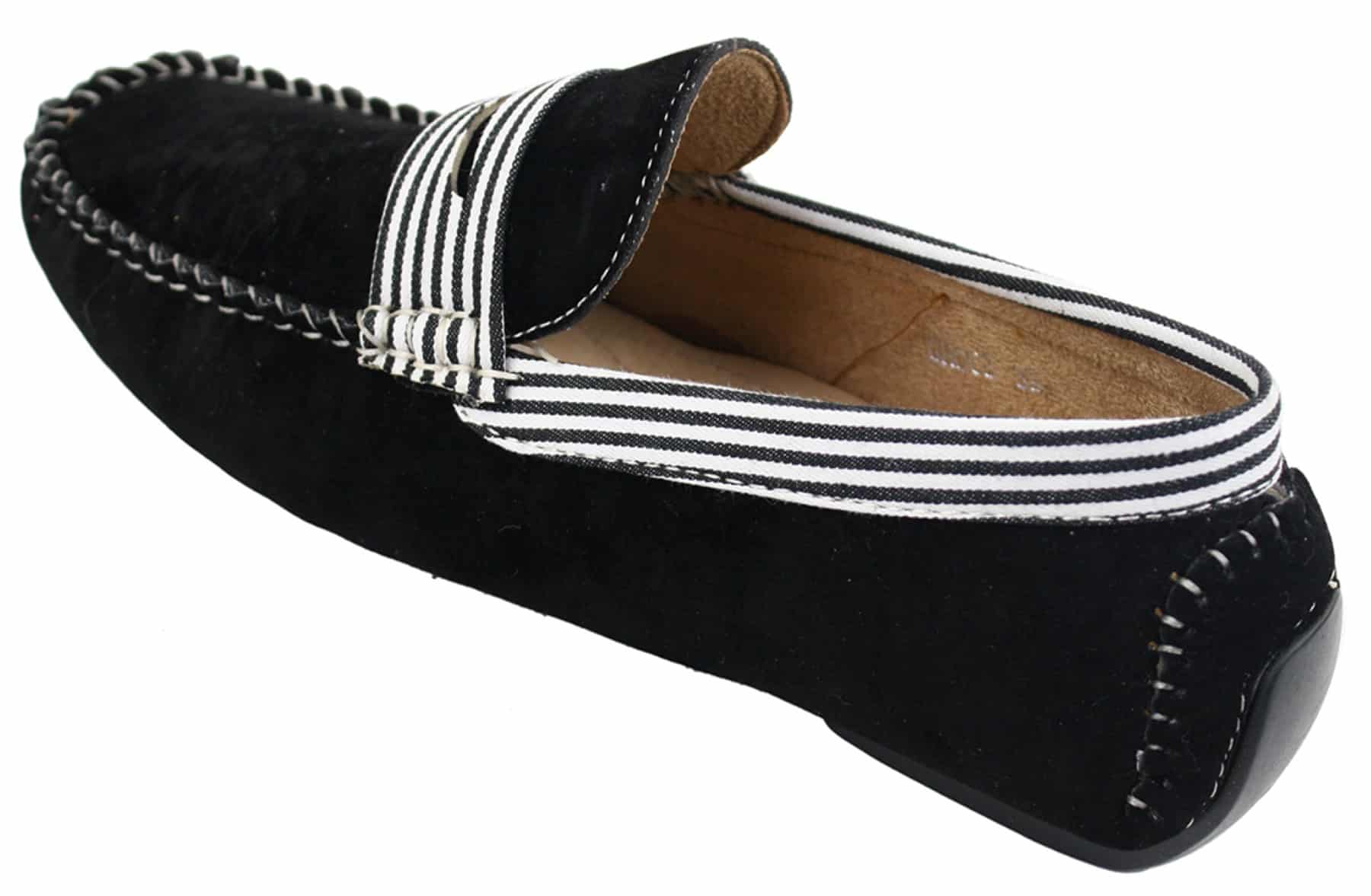 Sapatos náuticos masculinos de camurça listrada, estilo slip-on, para o verão, elegantes e casuais, estilo italiano.