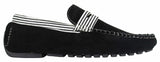 Sapatos náuticos masculinos de camurça listrada, estilo slip-on, para o verão, elegantes e casuais, estilo italiano.