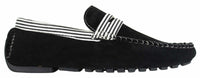 Sapatos náuticos masculinos de camurça listrada, estilo slip-on, para o verão, elegantes e casuais, estilo italiano.