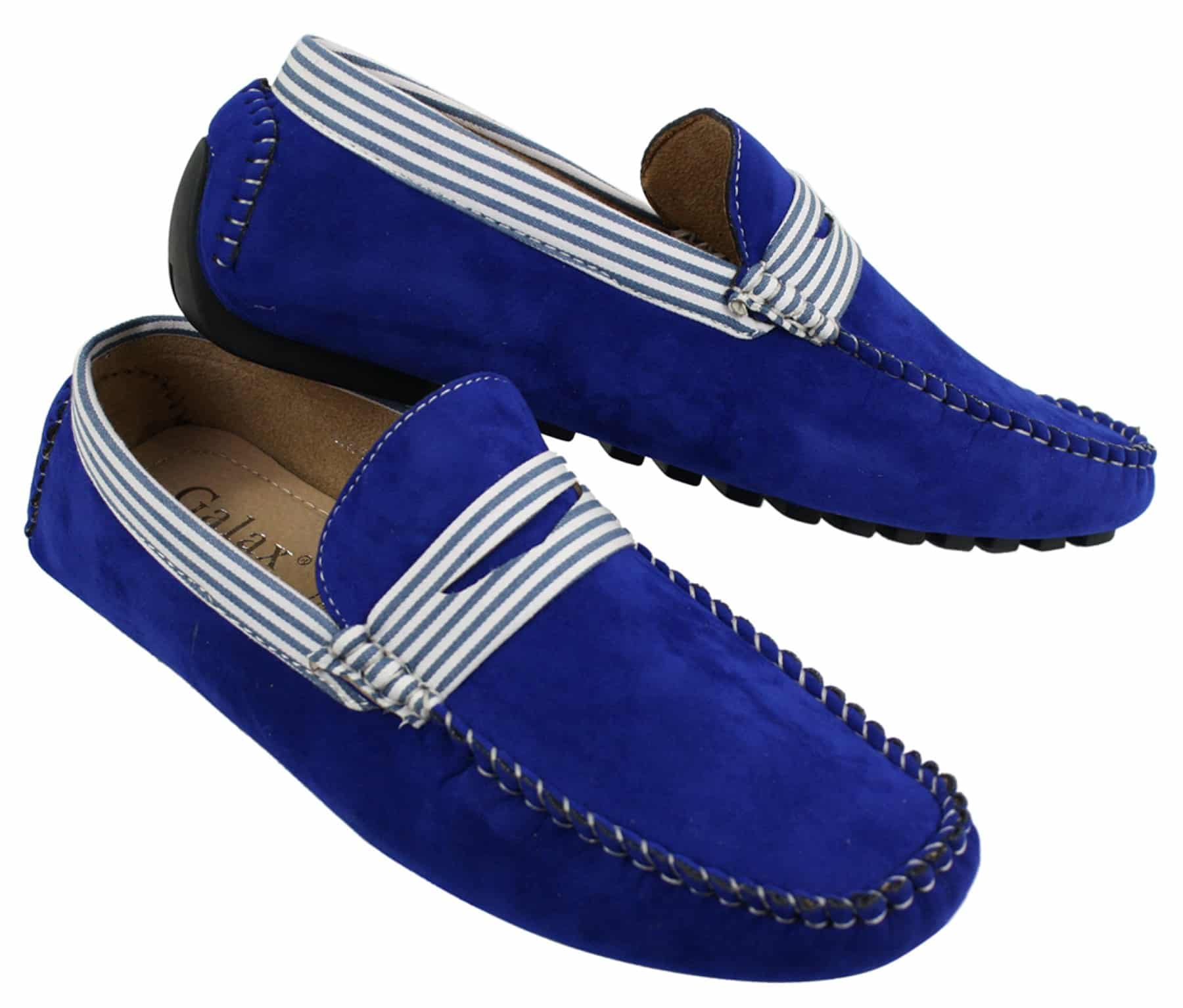 Sapatos náuticos masculinos de camurça listrada, estilo slip-on, para o verão, elegantes e casuais, estilo italiano.