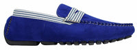 Sapatos náuticos masculinos de camurça listrada, estilo slip-on, para o verão, elegantes e casuais, estilo italiano.