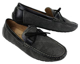 Sapatos Mocassim Masculinos Slip On em Couro e Jeans com Cadarço, Elegantes e Casuais, em Tons de Bege Italiano e Azul Marinho.