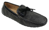 Sapatos Mocassim Masculinos Slip On em Couro e Jeans com Cadarço, Elegantes e Casuais, em Tons de Bege Italiano e Azul Marinho.