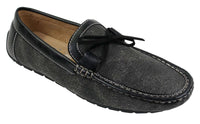 Sapatos Mocassim Masculinos Slip On em Couro e Jeans com Cadarço, Elegantes e Casuais, em Tons de Bege Italiano e Azul Marinho.