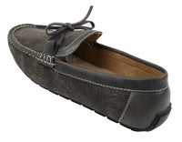 Sapatos Mocassim Masculinos Slip On em Couro e Jeans com Cadarço, Elegantes e Casuais, em Tons de Bege Italiano e Azul Marinho.