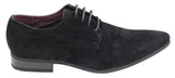 Sapatos masculinos casuais elegantes de camurça com cadarço, nas cores vermelho, verde, preto e cinza, estilo italiano.
