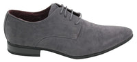 Sapatos masculinos casuais elegantes de camurça com cadarço, nas cores vermelho, verde, preto e cinza, estilo italiano.