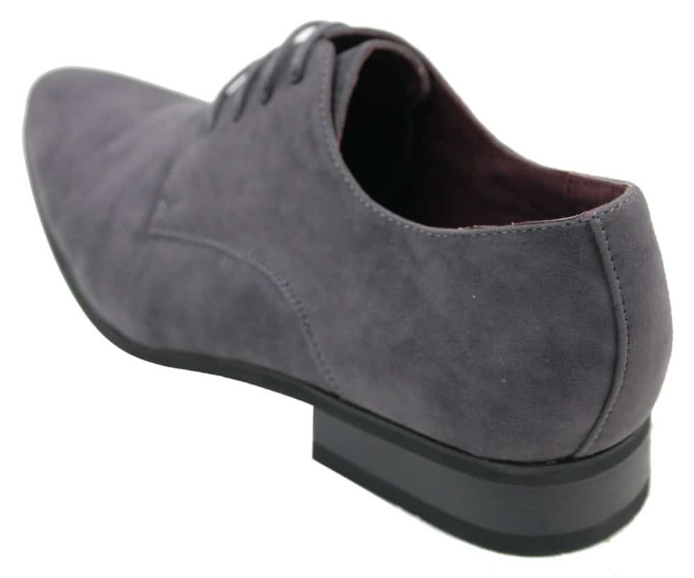 Sapatos masculinos casuais elegantes de camurça com cadarço, nas cores vermelho, verde, preto e cinza, estilo italiano.
