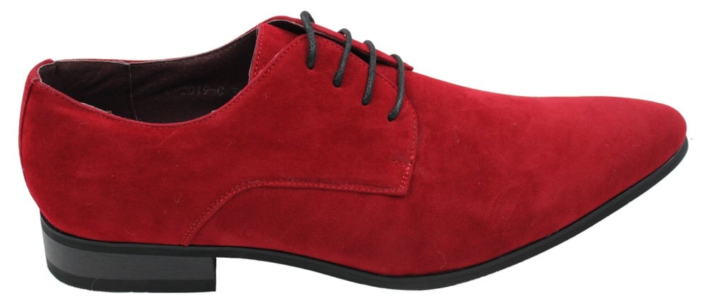 Sapatos masculinos casuais elegantes de camurça com cadarço, nas cores vermelho, verde, preto e cinza, estilo italiano.