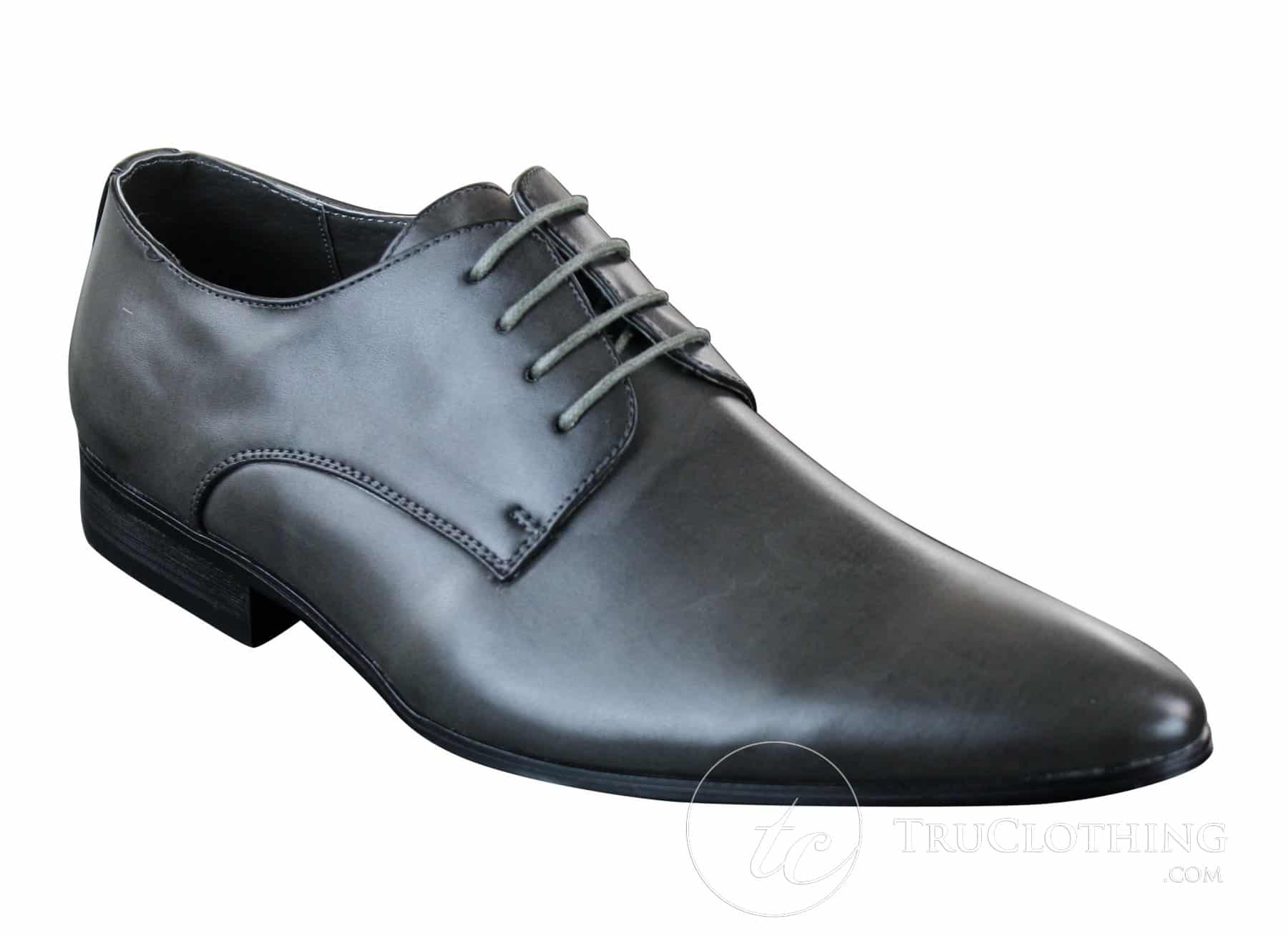 Galax GH2019 - Sapato Masculino Casual Elegante de Couro com Cadarço e Bico Fino, Ideal para Casamento, Formatura e Escritório. Clássico