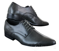 Galax GH2019 - Sapato Masculino Casual Elegante de Couro com Cadarço e Bico Fino, Ideal para Casamento, Formatura e Escritório. Clássico