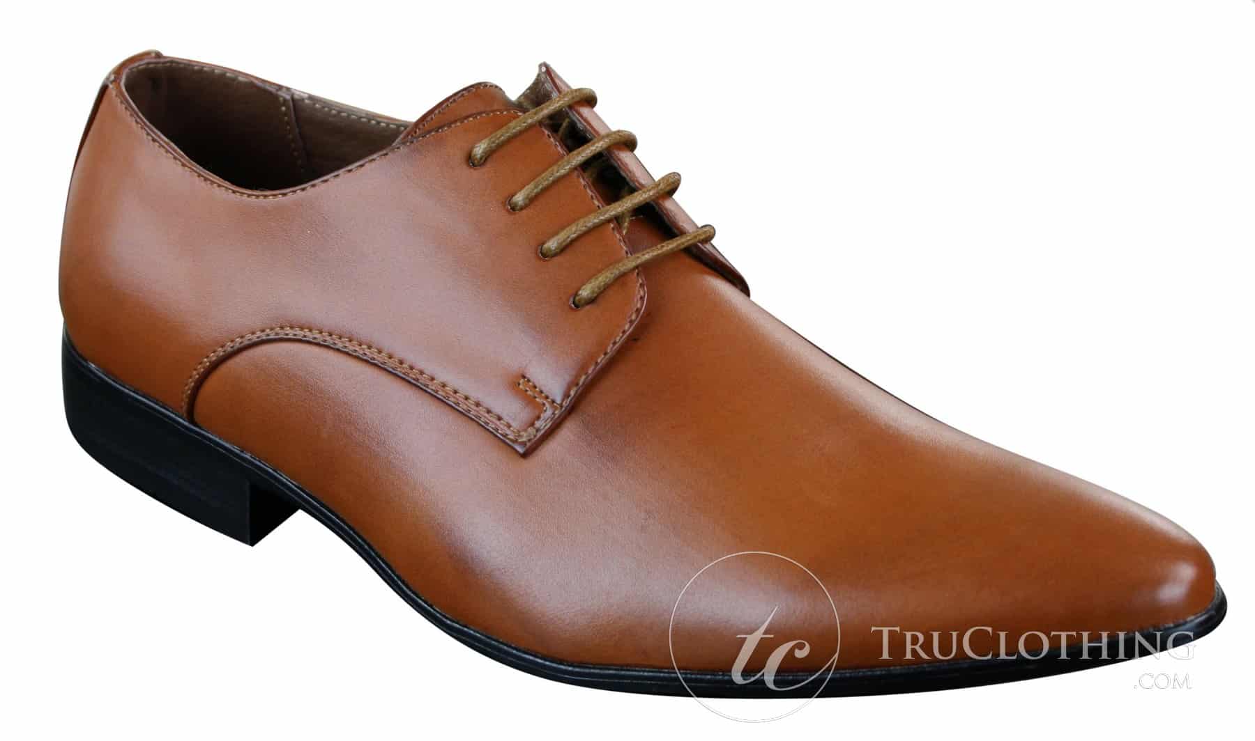 Galax GH2019 - Sapato Masculino Casual Elegante de Couro com Cadarço e Bico Fino, Ideal para Casamento, Formatura e Escritório. Clássico