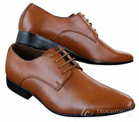 Galax GH2019 - Sapato Masculino Casual Elegante de Couro com Cadarço e Bico Fino, Ideal para Casamento, Formatura e Escritório. Clássico