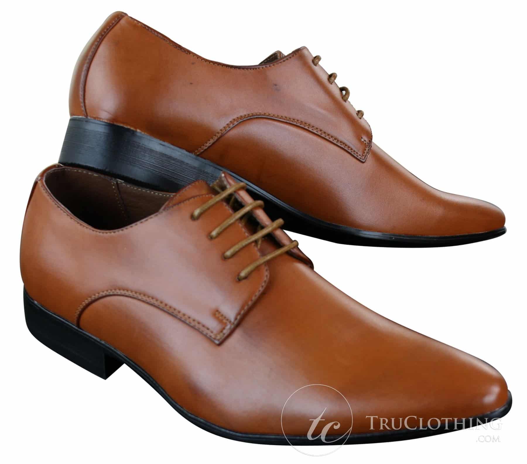 Galax GH2019 - Sapato Masculino Casual Elegante de Couro com Cadarço e Bico Fino, Ideal para Casamento, Formatura e Escritório. Clássico
