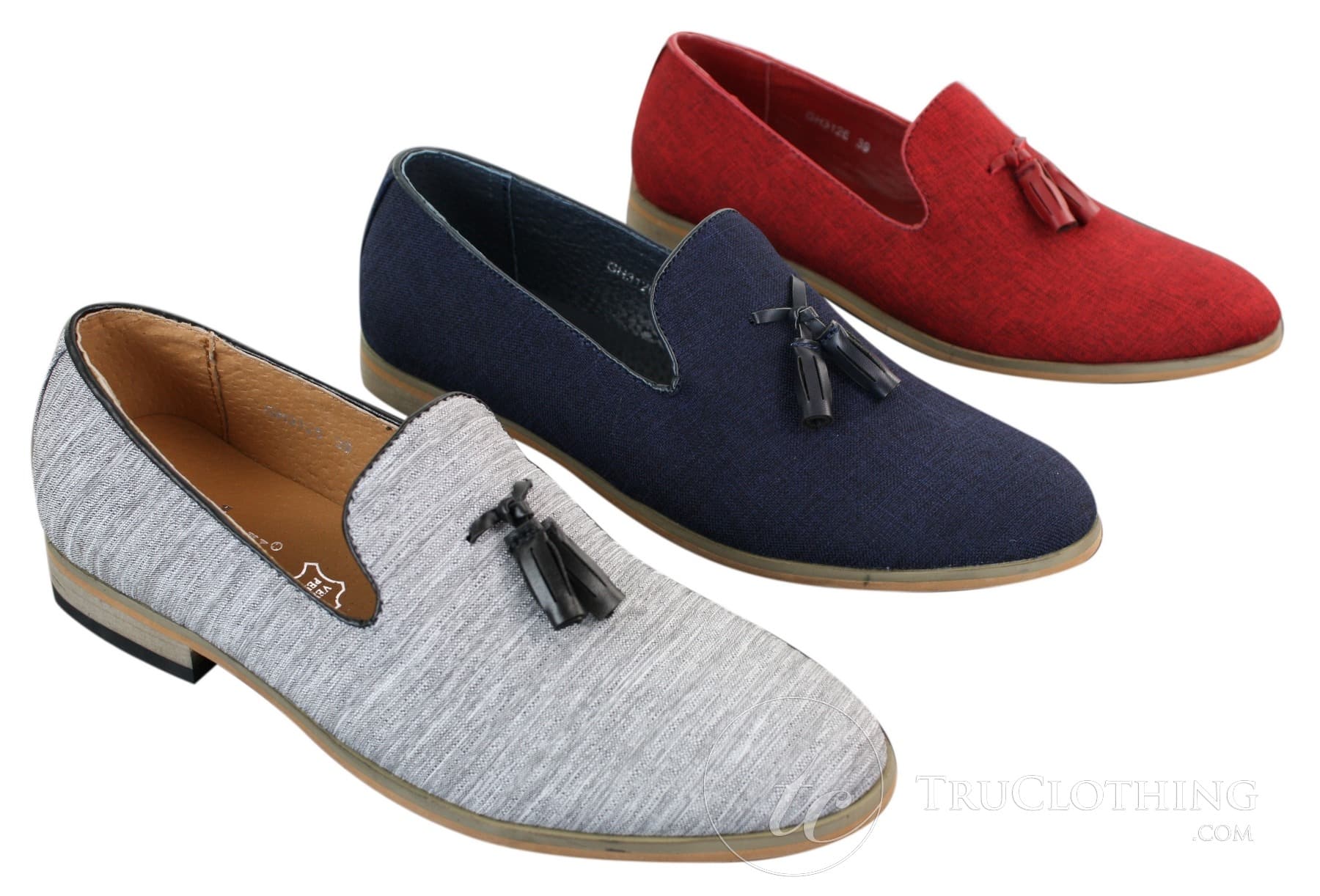 Galax GH3126 - Mocassins masculinos de condução com borla, estilo slip-on, leves e elegantes, nas cores preto e azul, estilo italiano.