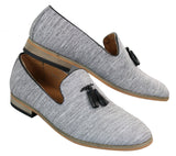 Galax GH3126 - Mocassins masculinos de condução com borla, estilo slip-on, leves e elegantes, nas cores preto e azul, estilo italiano.