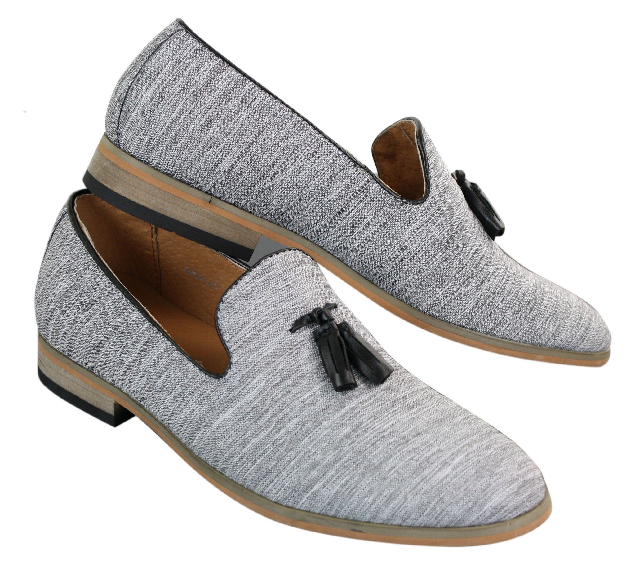 Galax GH3126 - Mocassins masculinos de condução com borla, estilo slip-on, leves e elegantes, nas cores preto e azul, estilo italiano.